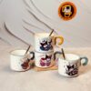 ماگ سرامیکی زیره چوبی طرح کرومی کد 0326