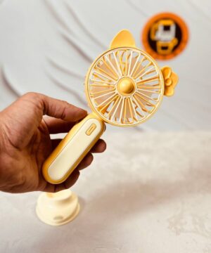 پنکه شارژی استند دار چراغ دار فانتزی کد 0290
