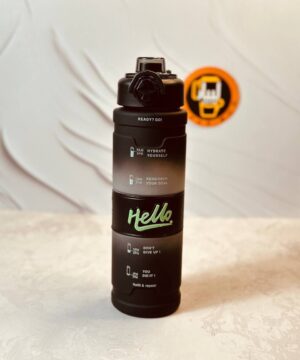 قمقمه دسته دار اسپرت دورنگ HELLO کد 0258