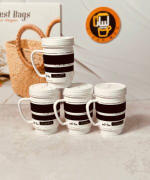 ماگ طرح لنز دسته دار سفيد كد 3233