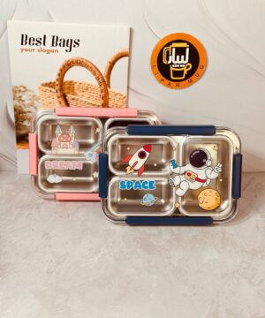 لانچ باکس 3 قسمتی کاسه دار SPACE کد 5440