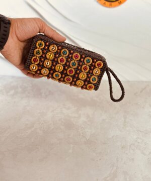 کیف مهره دار نارگیلی دو طرح کد 6050