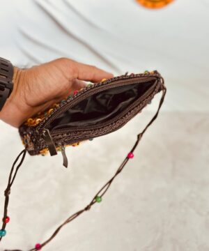 کیف مهره دار نارگیلی دو طرح کد 6050