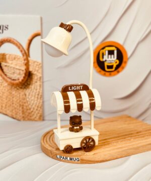 چراغ خواب رومیزی طرح خرس قهوه فروش کد 6218