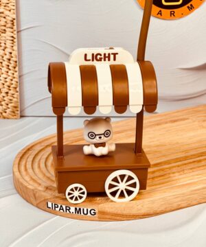 چراغ خواب رومیزی طرح خرس قهوه فروش کد 6218