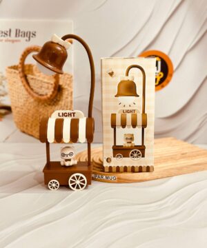 چراغ خواب رومیزی طرح خرس قهوه فروش کد 6218