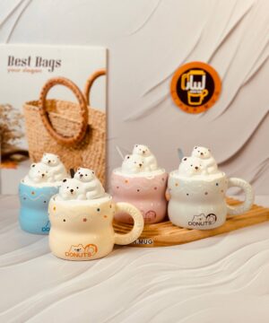 ماگ سرامیکی خانواده خرسی DONUTS کد6237