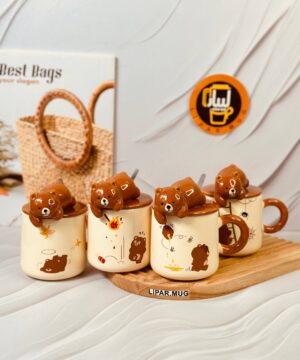 ماگ پاندا خوابیده روی درب کد 6250