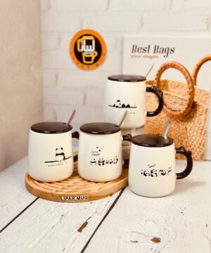 ماگ درب سرامیکی پاندای خسته کد 7301