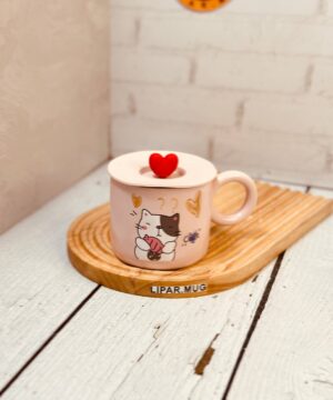ماگ کوتاه درب سیلیکونی قلب کد 7316