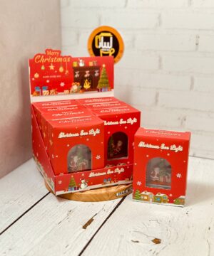 دکوری چراغدار طرح شومینه و بابانوئل کریسمس کد 6256