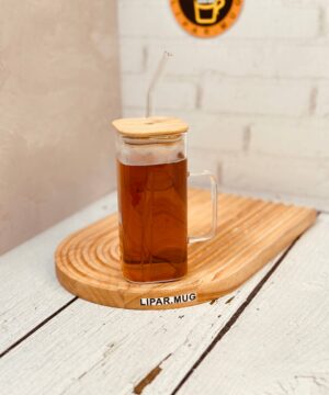 ماگ پیرکس بلند درب بامبو کد 6275