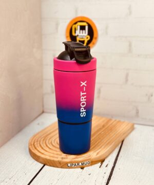شیکر استیل باشگاهی دو تیکه 600 میل SPORT-X امبره ای کد 7297