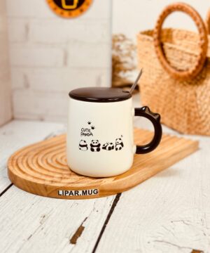 ماگ درب سرامیکی پاندای خسته کد 7301