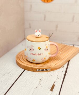ماگ تپل بانی خرگوشه درب بامبو کد 7318