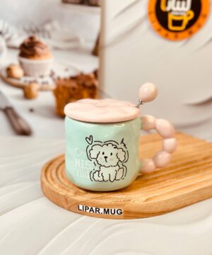 ماگ دسته توپی پاستیلی پاپی کد 6235