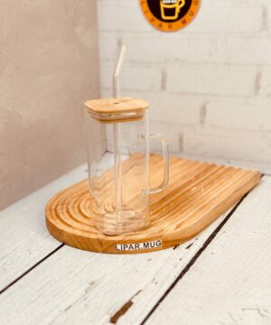 ماگ پیرکس بلند درب بامبو کد 6275