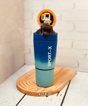 شیکر استیل باشگاهی دو تیکه 600 میل SPORT-X امبره ای کد 7297