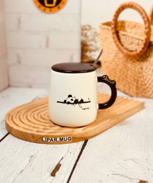 ماگ درب سرامیکی پاندای خسته کد 7301