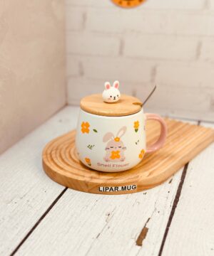 ماگ تپل بانی خرگوشه درب بامبو کد 7318