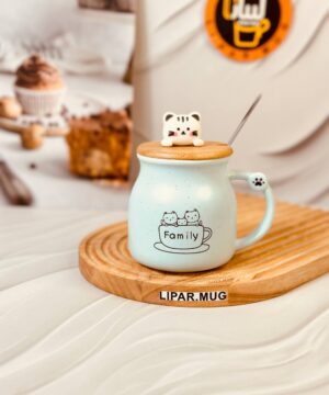 ماگ کوتاه گربه گود تایم FAMILY کد 6226