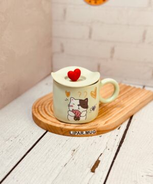 ماگ کوتاه درب سیلیکونی قلب کد 7316