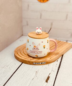 ماگ تپل بانی خرگوشه درب بامبو کد 7318