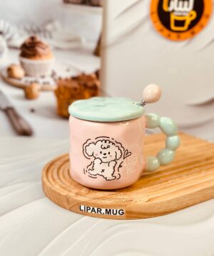ماگ دسته توپی پاستیلی پاپی کد 6235