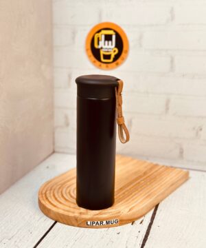 فلاسک استوانه ای بند چرمی درب مات 7293