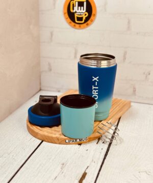 شیکر استیل باشگاهی دو تیکه 600 میل SPORT-X امبره ای کد 7297