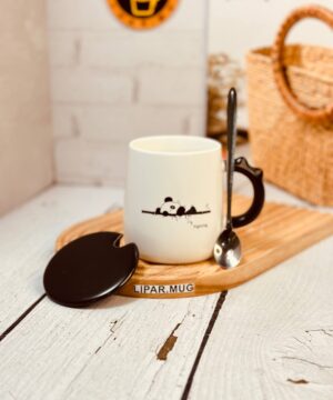 ماگ درب سرامیکی پاندای خسته کد 7301