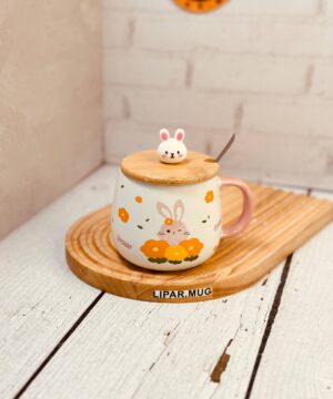ماگ تپل بانی خرگوشه درب بامبو کد 7318