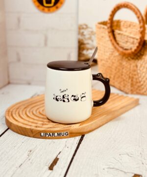 ماگ درب سرامیکی پاندای خسته کد 7301