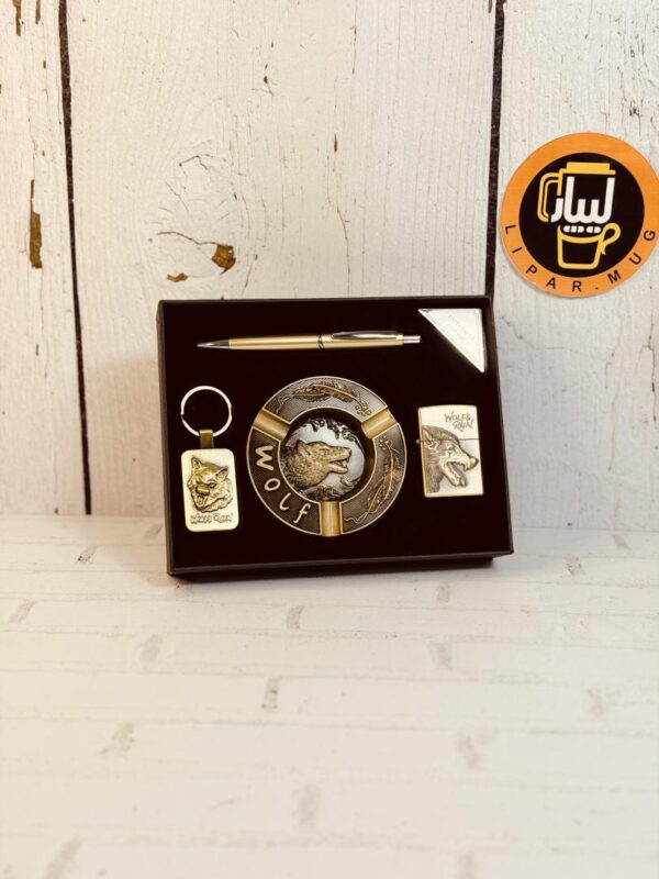 ست زیر سیگاری و اکسسوری طرح گرگ کد 42458-19