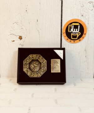 ست زیر سیگاری وفندک طرح عقاب کد 45458-21