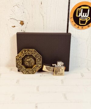ست زیر سیگاری وفندک طرح عقاب کد 45458-21