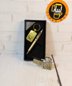 ست فندک و جاسوییچی خودکار دار کد 458-34