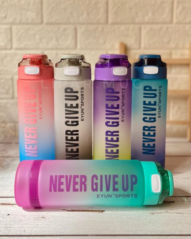 قمقمه 1000 میل دکمه ای NEVER GIVE UP برند EYUN