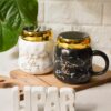 ماگ ماربل درب پیچی آینه دار