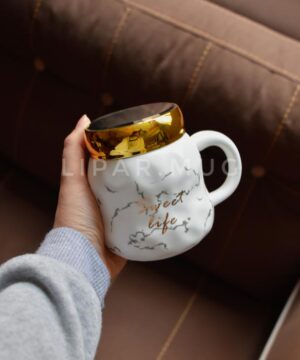 ماگ ماربل درب پیچی آینه دار