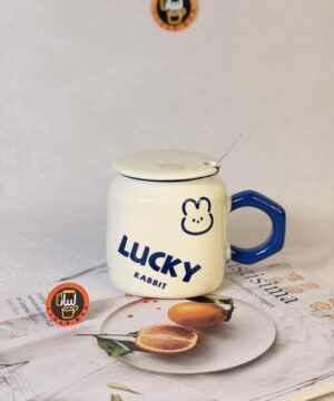 ماگ مربعی دسته 6 ضلعی LUCKY RABBIT کد 7444