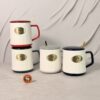 ماگ شیار دار پلاک درب رنگی کد 7462