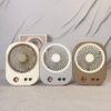 پنکه رو میزی استند دار پینترستی چراغ دار FAN PORTABLE TABLE FAN کد HM-154