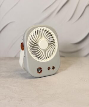 پنکه رو میزی استند دار پینترستی چراغ دار FAN PORTABLE TABLE FAN کد HM-154