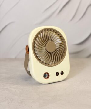 پنکه رو میزی استند دار پینترستی چراغ دار FAN PORTABLE TABLE FAN کد HM-154
