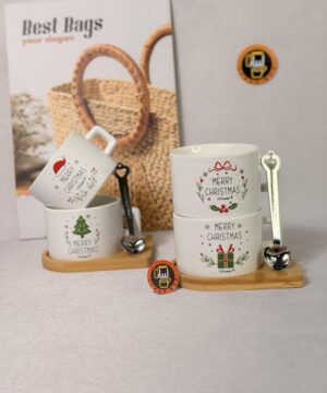 ماگ زیر چوبی طرح کریسمس کد 7425