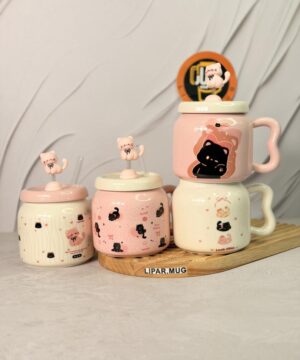 ماگ گربه مشکی فنری کد 7529