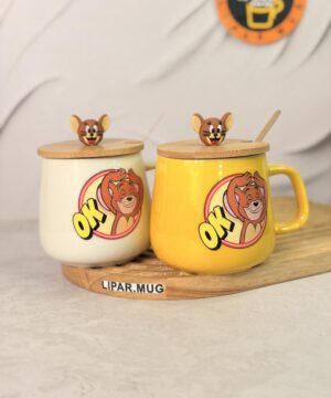 ماگ تام و جری درب چوبی کد 7531