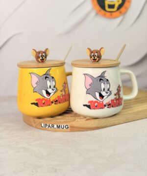 ماگ تام و جری درب چوبی کد 7531
