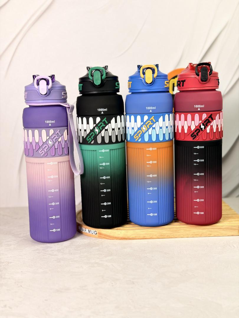 قمقمه باشگاهی شیار دار SPORT حجم ۱۰۰۰ میلی لیتر کد 7536